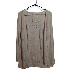 Pink Republic Sz L Women's Beige Cardigan